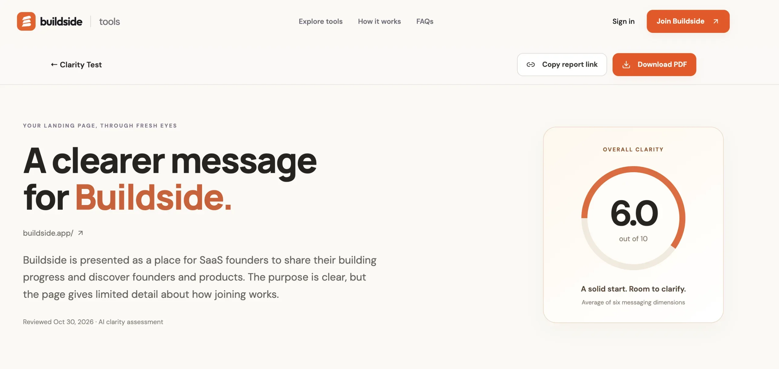 I just built a tool that analyzes your landing page and tells you what needs fixing 🔥 screenshot